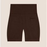 Freddy Womens Knitted Seamless Legging Short In Brown
