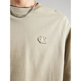 Calvin Klein Mens Topstitch Patch T-Shirt In Olive