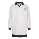 Converse Girls Long Sleeve Polo Dress In Natural