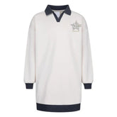 Converse Girls Long Sleeve Polo Dress In Natural
