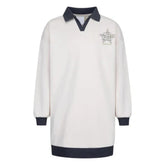 Converse Girls Long Sleeve Polo Dress In Natural