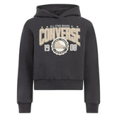 Converse Girls Retro Varsity Pull Over Hoodie In Dark Matter