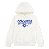 Converse Boys Bleacher Athletic Pull Over Hoodie In Egret