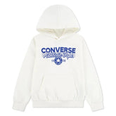 Converse Boys Bleacher Athletic Pull Over Hoodie In Egret