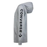 Converse Boys Distorted Long Sleeves Hoodie In Dark Grey Heather