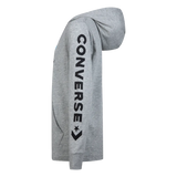 Converse Boys Distorted Long Sleeves Hoodie In Dark Grey Heather