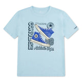 Converse Boys Stacked Shoe Graphic T-Shirt In Light Blue