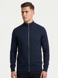 Harmont & Blaire Mens Zip Up Sweatshirt In Navy