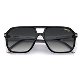 Carrera Square Double Bridge Sunglasses In Black & White