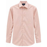 Polo Mens Long Sleeves Plain Shirt In Peach