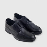 Hush Puppies Mens Thorpe Black Leather Shoes