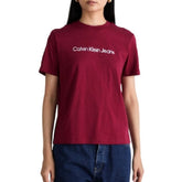 Calvin Klein Womens Classic Logo T-Shirt In Magenta
