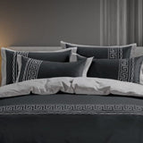 Egyptian Cotton Givenchy T400 Duvet Covers In Grey and Silver