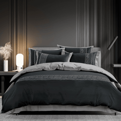 Egyptian Cotton Givenchy T400 Duvet Covers In Grey and Silver