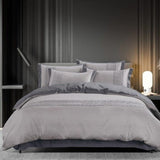 Egyptian Cotton T400 Donatella Duvet Cover In Silver Grey