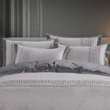 Egyptian Cotton T400 Donatella Duvet Cover In Silver Grey