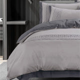 Egyptian Cotton T400 Donatella Duvet Cover In Silver Grey