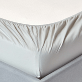 Egyptian Cotton T400 Extra Depth Fitted Sheet In Silver