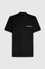 Karl Lagerfeld Mens Elongated Logo Golfer In Black