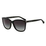 Emporio Armani Unisex Sunglasses In Shiny Black