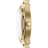 Emporio Armani Ladies Green Dial Watch In Gold
