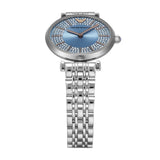 Emporio Armani Ladies Blue Dial Watch In Silver