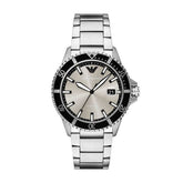 Emporio Armani Men's World Explorer Three-Hand Date, Stainless Steel Watch