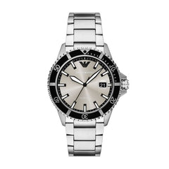 Emporio Armani Men's World Explorer Three-Hand Date, Stainless Steel Watch