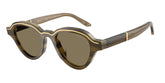 Emporio Armani Womens Geometric Sunglasses In Olive/Brown