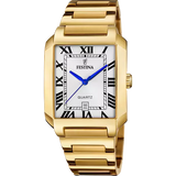 Festina On The Square Gents Gold And White Watch
