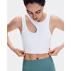 On Womens Studio Asymmetric Crop Top In White
