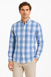 Pringle Mens Jasper Long Sleeve Classic Shirt In Blue