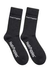 Hush Puppies Mens Combed Cotton Socks In Charcoal