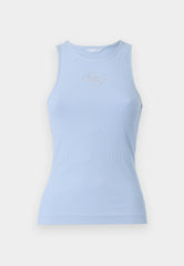 Guess Womens Round Neck Tank Top In Blue