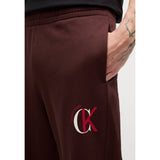 Calvin Klein Mens Graphic Joggers In Dark Brown