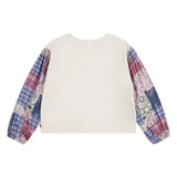 Levis Girls Floral Puff Sleeve Woven Top In Egret
