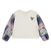 Levis Girls Floral Puff Sleeve Woven Top In Egret