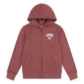 Levis Boys Solid Full Zip Hoodie In Roan Rouge