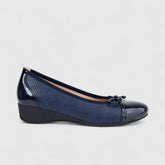 Hush Puppies Soft Style Rishon Bow Shoes In Navy