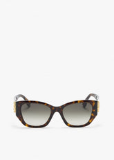 Fendi Womens Ff Diamond Sunglasses In Dark Brown