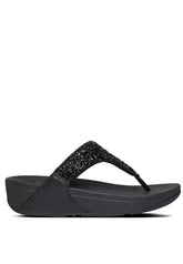 Fitflop Ladies Lulu Shimmer Foil Sandals In Black