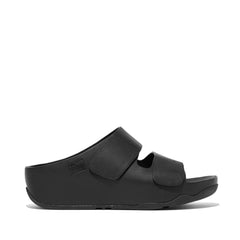 Fitflop Ladies Adjustable Leather Slides In Black