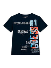 Guess Boys Short Sleeve Navy Logo T-Shirt