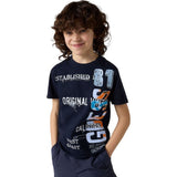 Guess Boys Short Sleeve Navy Logo T-Shirt