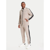 Guess Mens Full Zip Sweater Khaki
