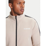 Guess Mens Full Zip Sweater Khaki