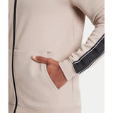 Guess Mens Full Zip Sweater Khaki