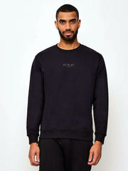 Replay Mens Crew Neck Sweatshirt In Black