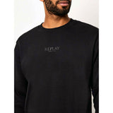 Replay Mens Crew Neck Sweatshirt In Black