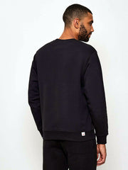 Replay Mens Crew Neck Sweatshirt In Black